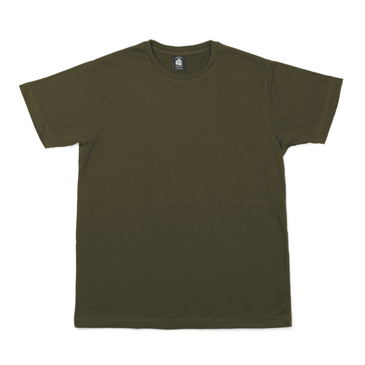 Relaxed Fit Hemp Tee - Dark Olive