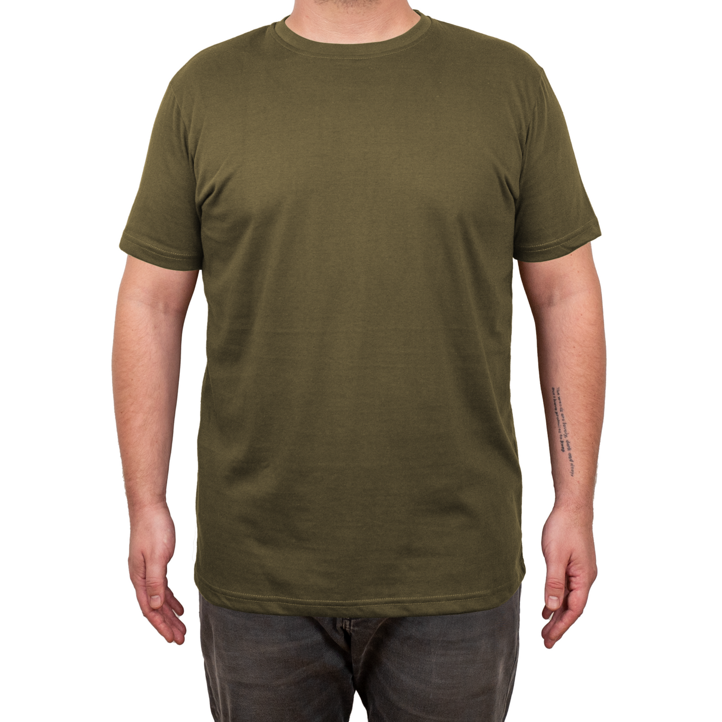 Trim Fit Hemp Tee - Dark Olive